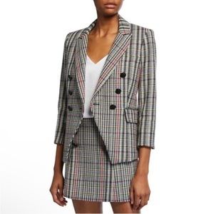 Veronica Beard Empire Dickey Double Breasted Jacket in Multi Size: 14